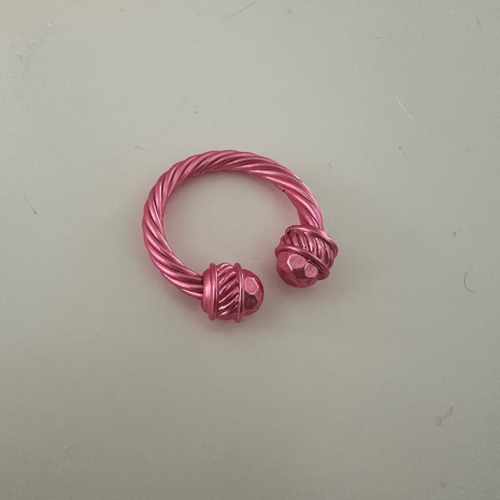 Pink adjustable ring